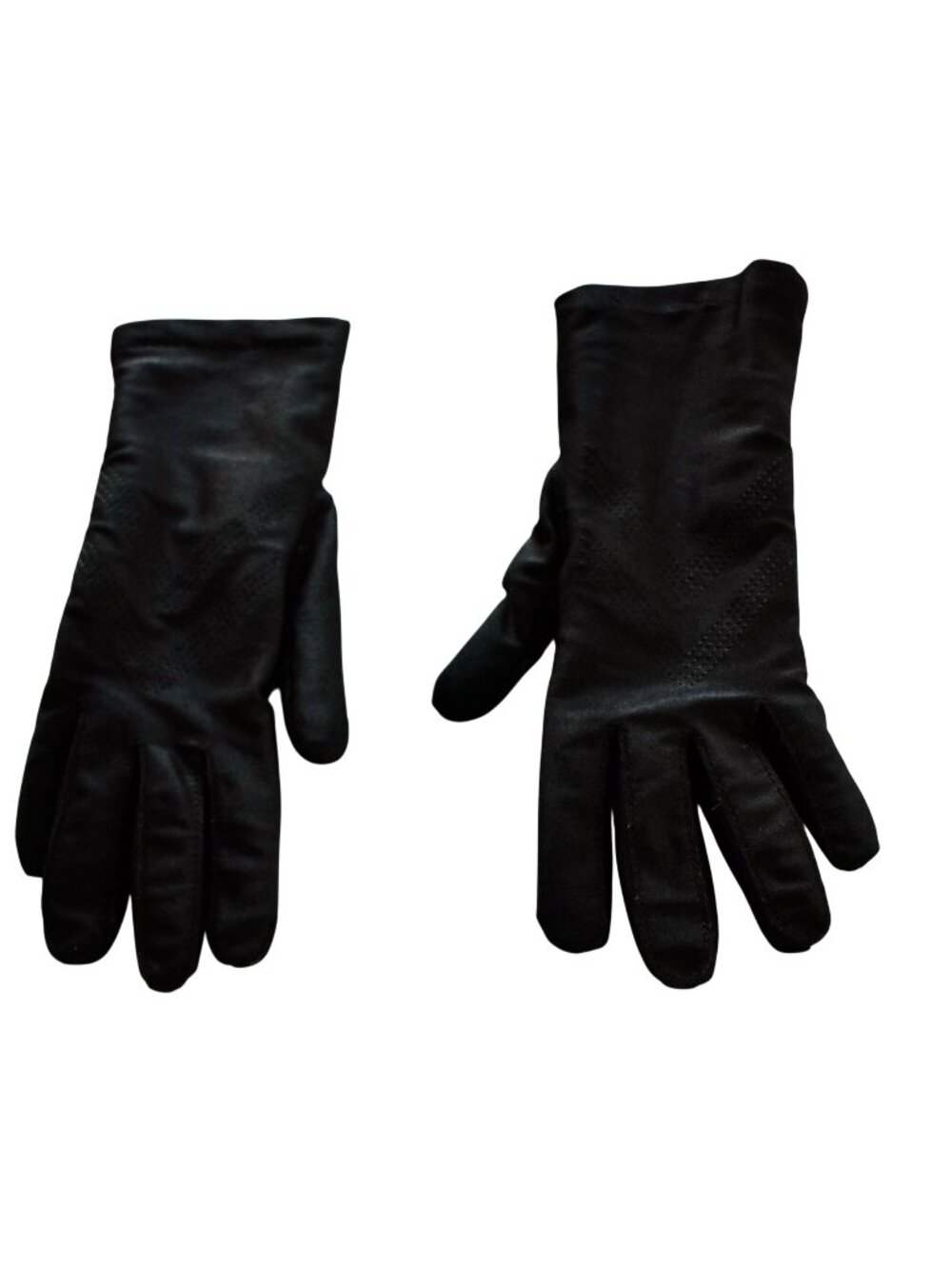 Vintage Women's Isotoner Black Spandex Gloves Size Small